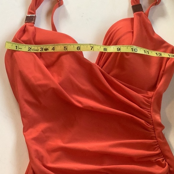 Miraclesuit Razzle Dazzle Siren Red-Orange One-Piece Swimsuit – Size 10 Tall - Picture 10 of 10
